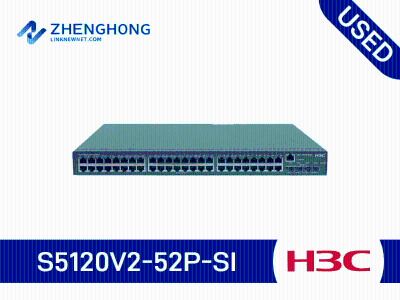 H3C S5120V2-52P-SI Gigabit Ethernet Switch,48* 10/100/1000BASE-T autosensing Ethernet port,4 SFP port