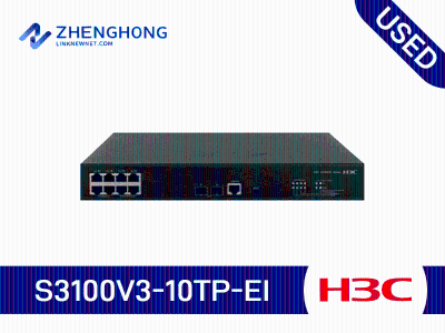 H3C S3100V3-10TP-EI L2 Ethernet Switch with 4*10/100BASE-T Ports, 4*10/100/1000BASE-T Ports,and 2*1000BASE-X SFP Ports,(AC)