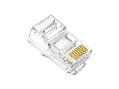 CAT 5e Network Crystal Head RJ45 Connector Gold Plated