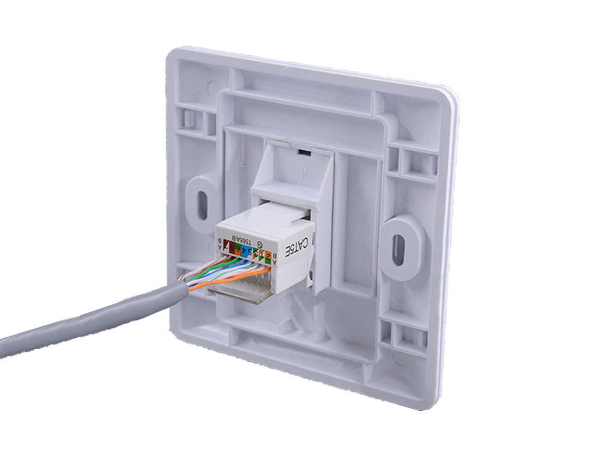 CAT6PL-1 port Ethernet wall plate ethernet wall outlet