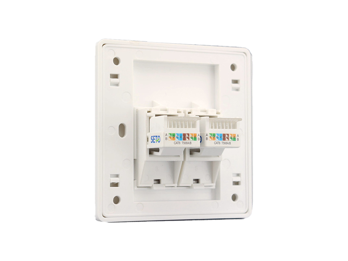 CAT6PL-1 port Ethernet wall plate ethernet wall outlet