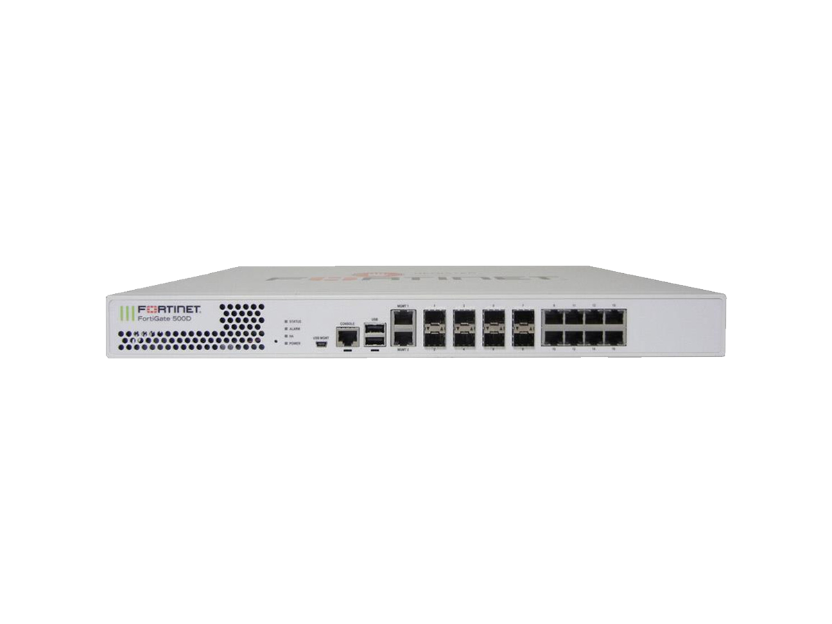 Fortigate 500D FG-500D 8x 1GbE RJ45 + 8x 1GbE SFP Firewall Appliance