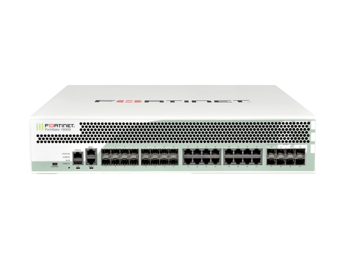 Fortinet FG-1500D Network Security Firewall 8x 10GE SFP+ 16x GE SFP