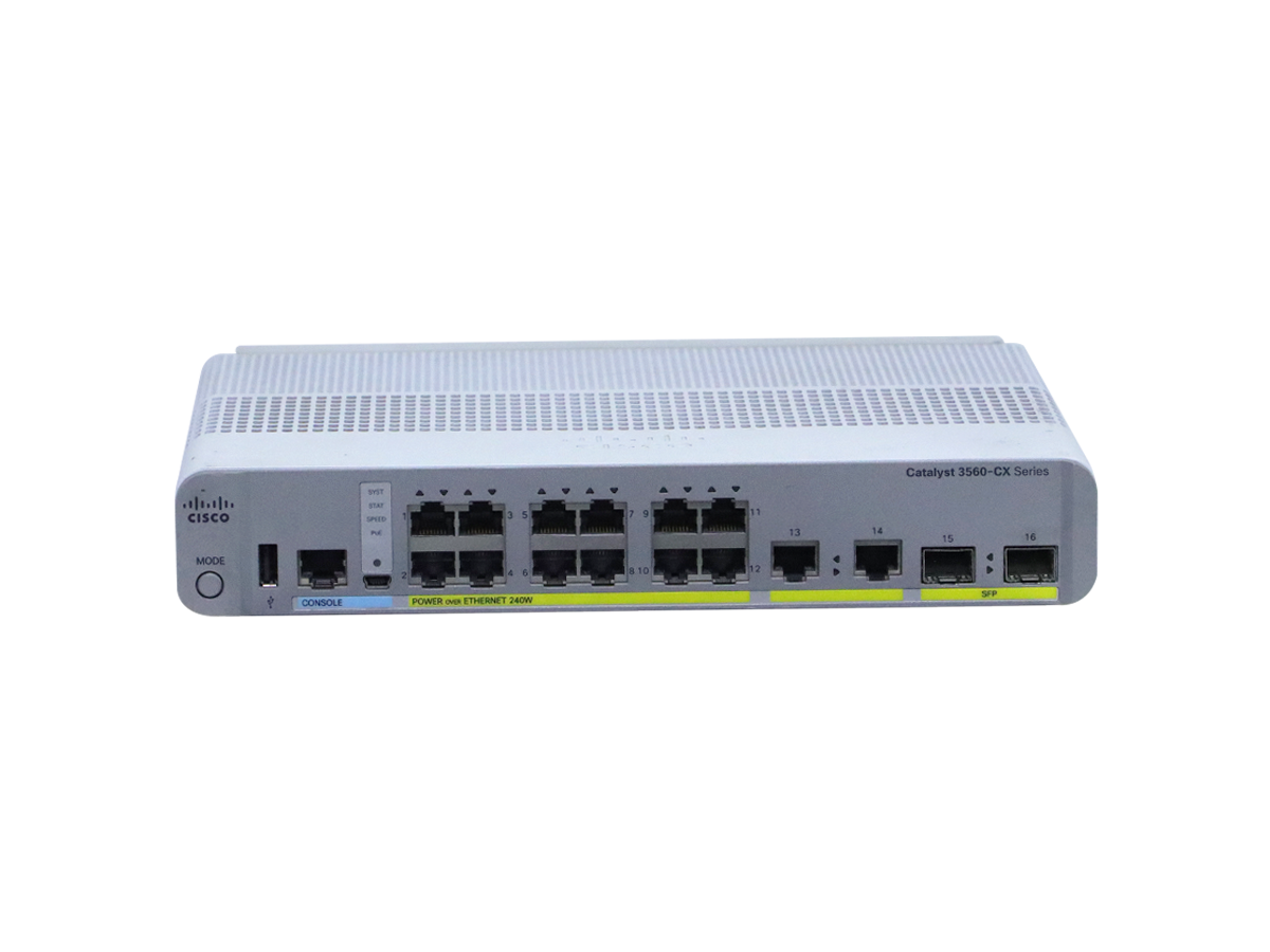 Cisco Catalyst 3560-CX Series: WS-C3560CX-12PC-S – Compact PoE+ Edge Switch