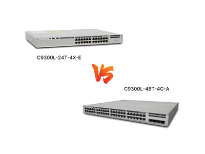 ​Ten Key Differences Between Cisco C9300L-48T-4G-A and C9300L-24T-4X-E