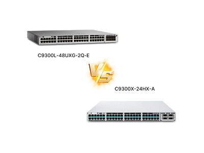English Version: In-Depth Comparison Between Cisco C9300X-24HX-A and C9300L-48UXG-2Q-E: Performance Tiers from Access to Core
