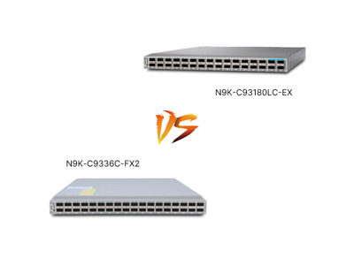 Core Comparison Between N9K-C9336C-FX2 and N9K-C93180LC-EX