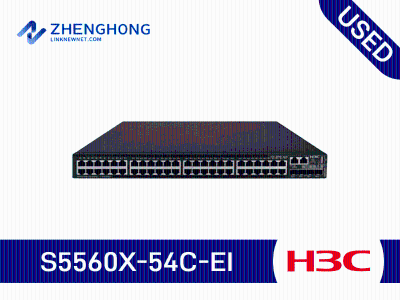 H3C S5560X-54C-EI L3 Ethernet Switch,48*10/100/1000BASE-T Ports,4*10G/1G BASE-X SFP+ Ports,1*Slot,No Power Supply
