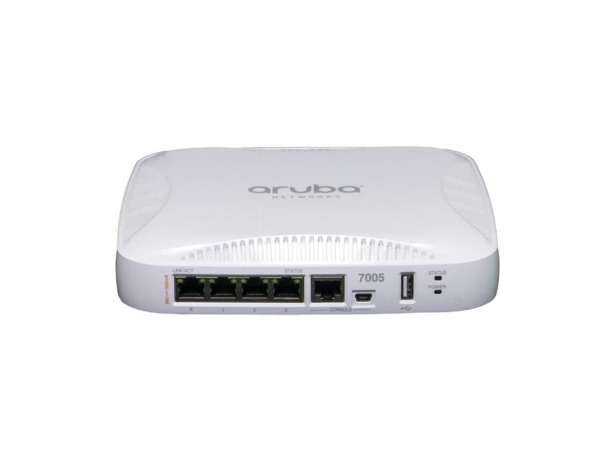 Aruba 7005 (US) 4-Port Gigabit Ethernet Controller - Supports 16 APs & 1000 Clients